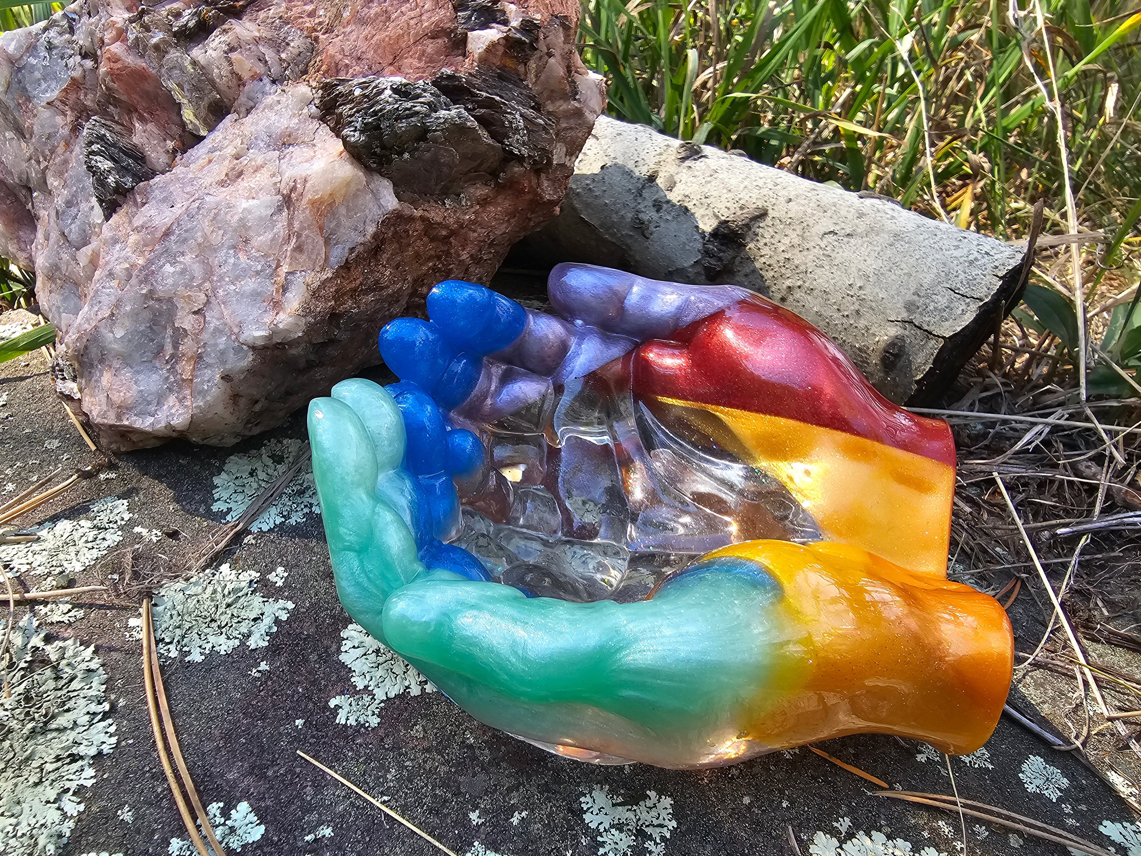 Epoxy Resin Hand Bowl-Multicolor A