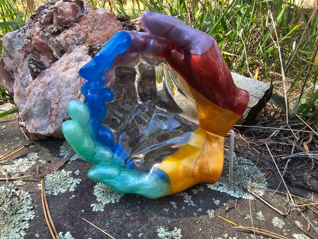 Epoxy Resin Hand Bowl-Multicolor A