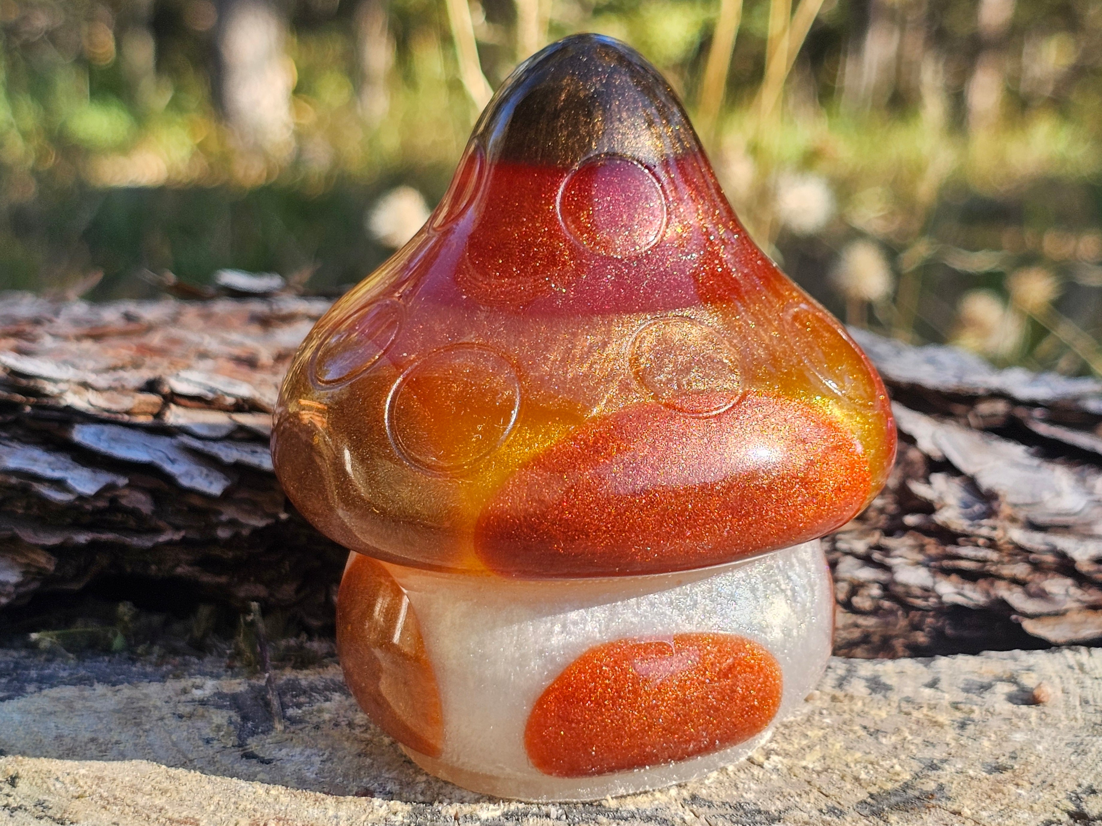 Epoxy Resin Mushroom Type B-Brown/gold/red/orange/cream