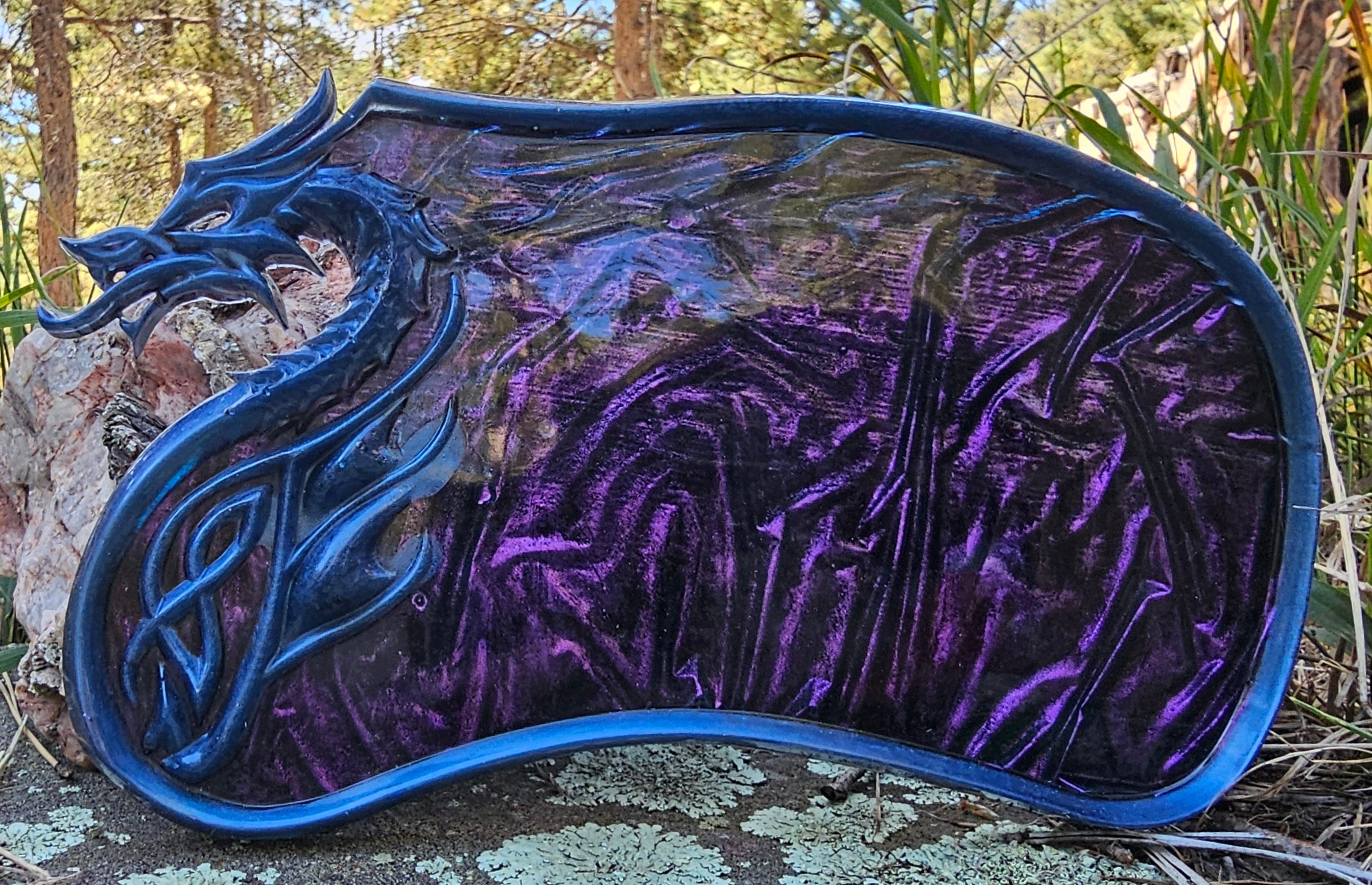 Epoxy Resin Dragon Tray (Purple and Blue)