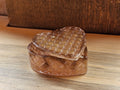 Epoxy Resin Waffle Heart Box-Tan and Black