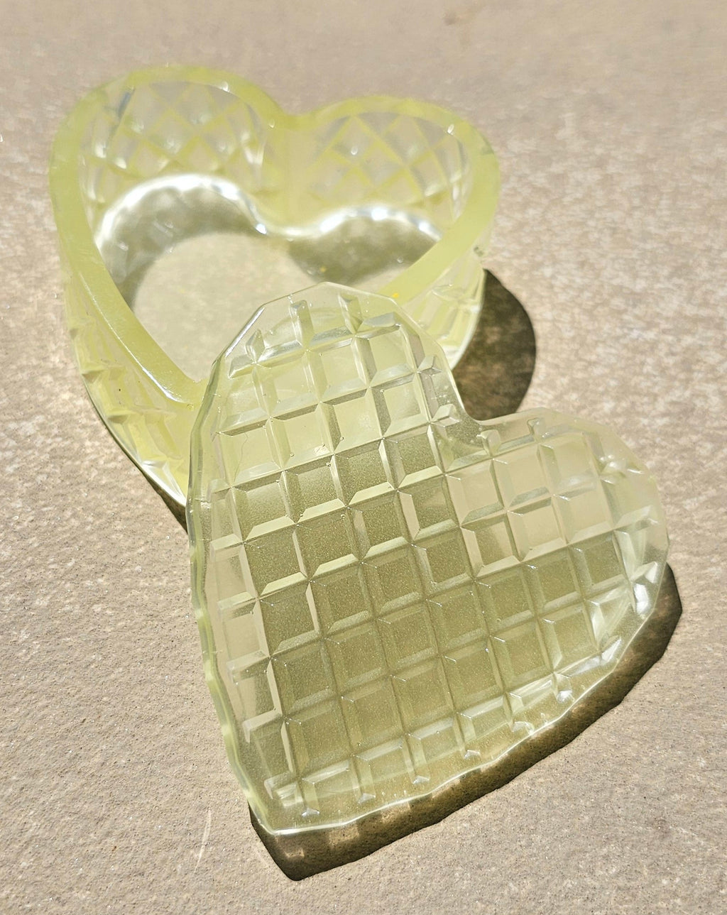Epoxy Resin Waffle Heart Box-Color Choice