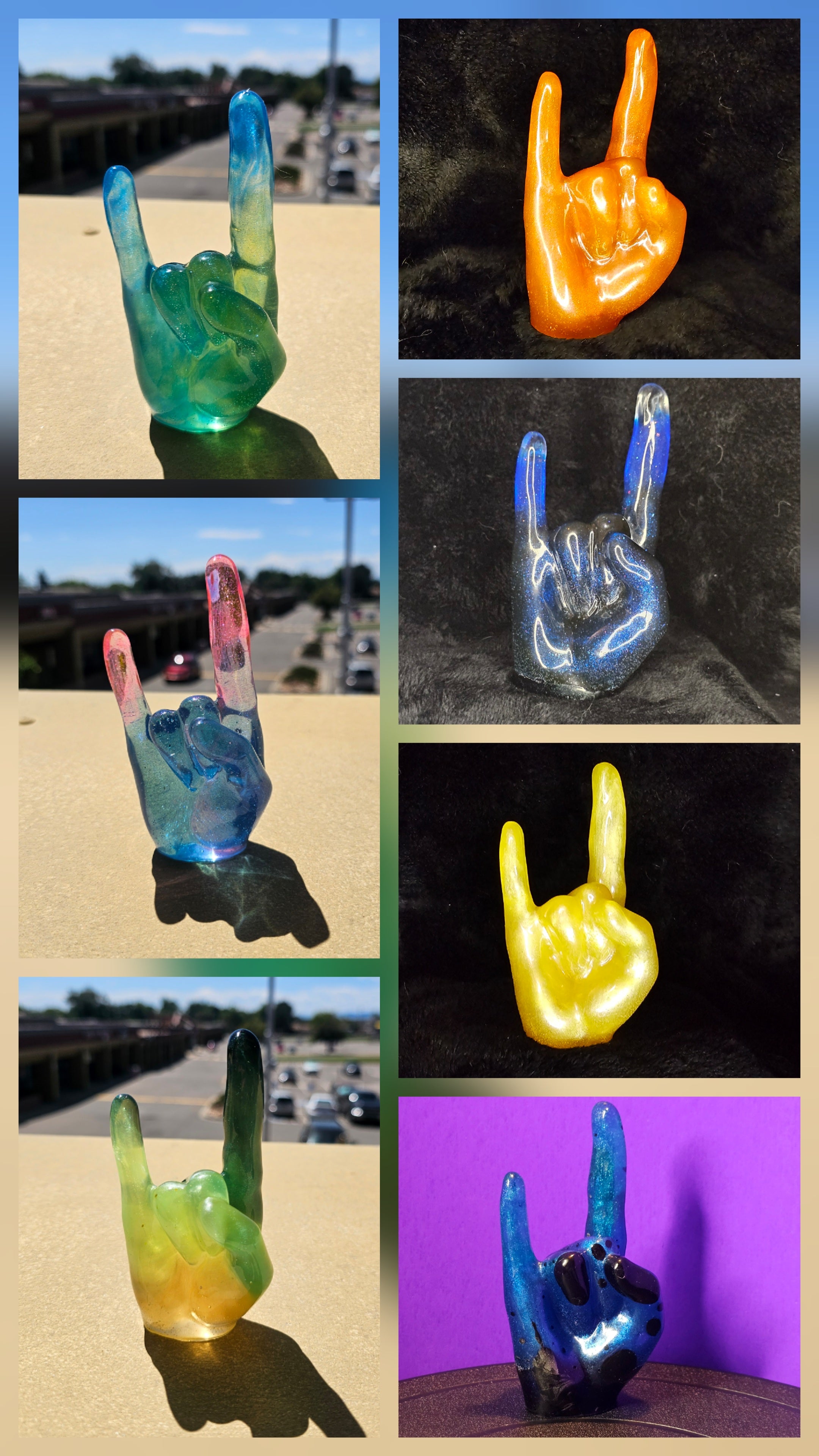 Epoxy Resin Custom Rock 'n Roll Ring Holder