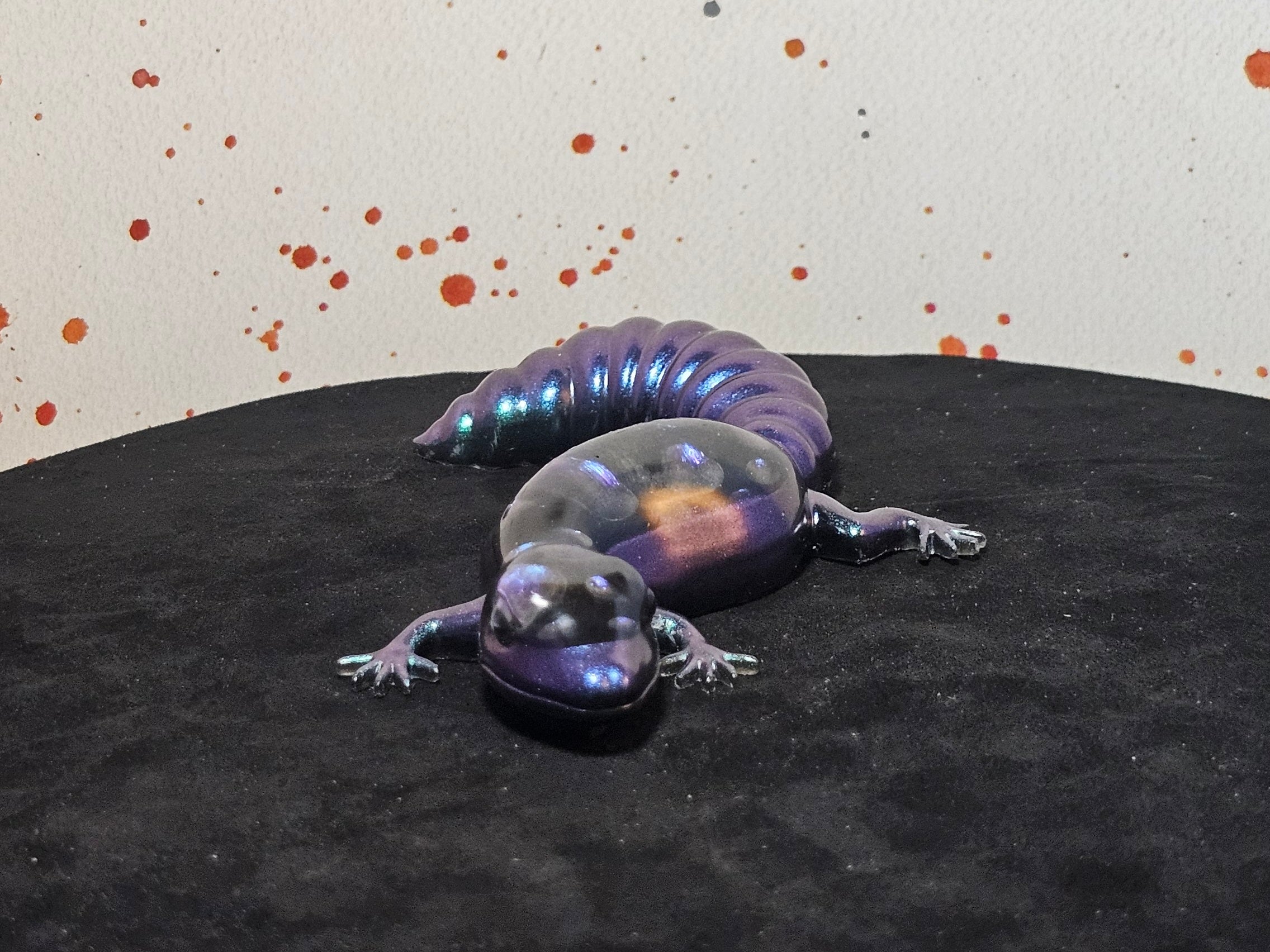 Epoxy Resin Lizard-Blue & Green with Bubbles