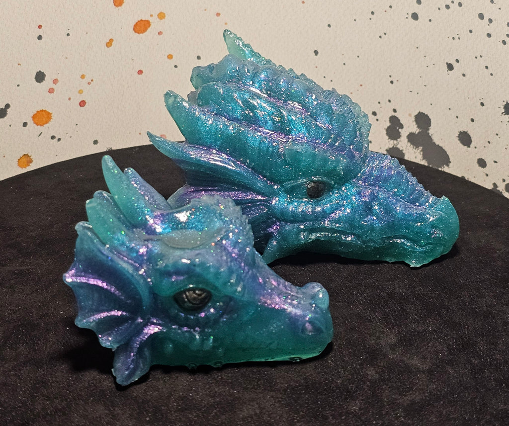 Epoxy Resin Dragon Head Set