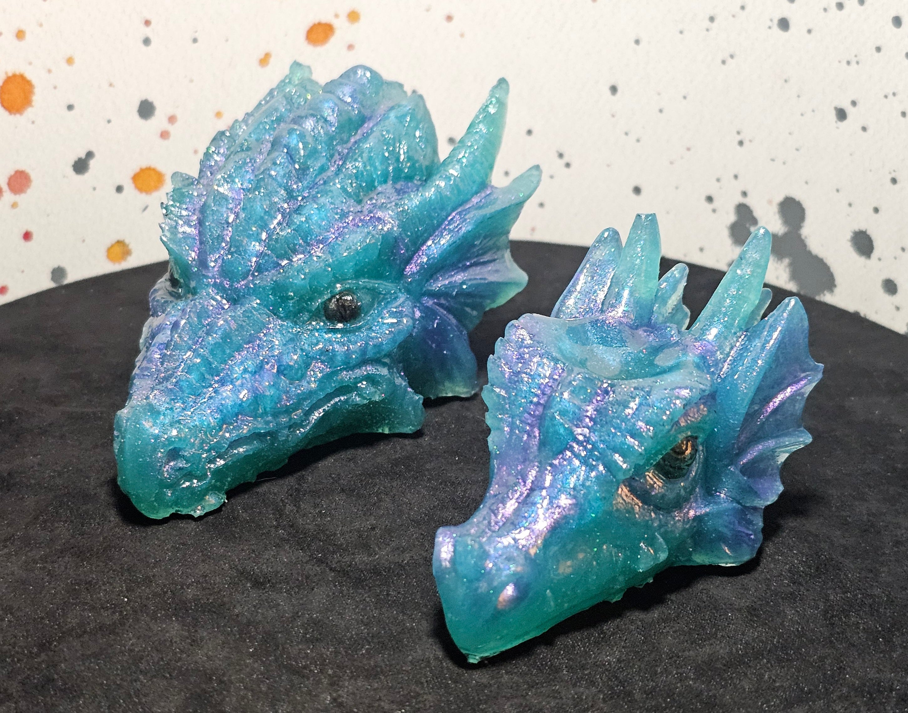 Epoxy Resin Dragon Head Set