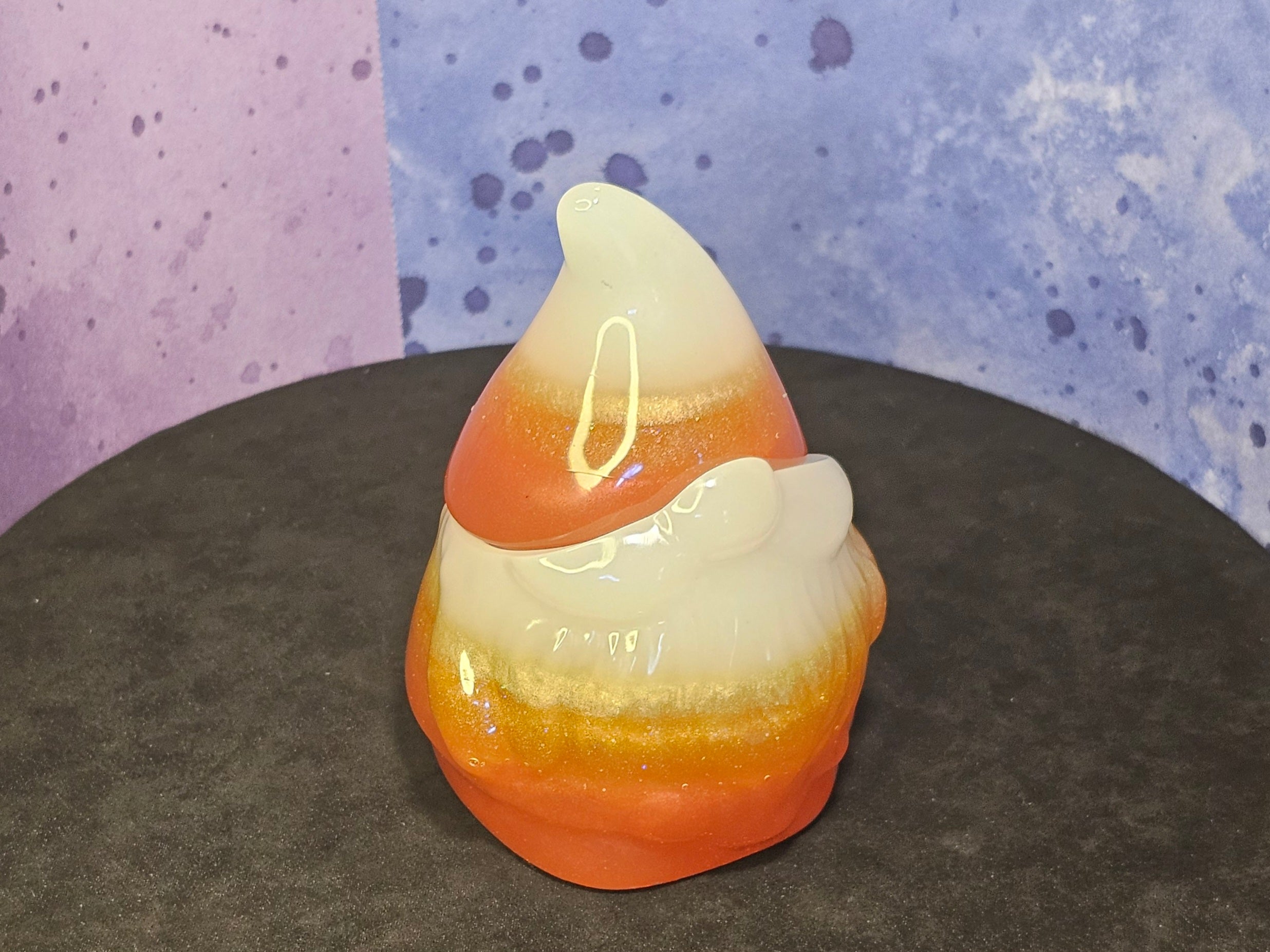 Epoxy Resin Gnome Jar-Orange Stripes