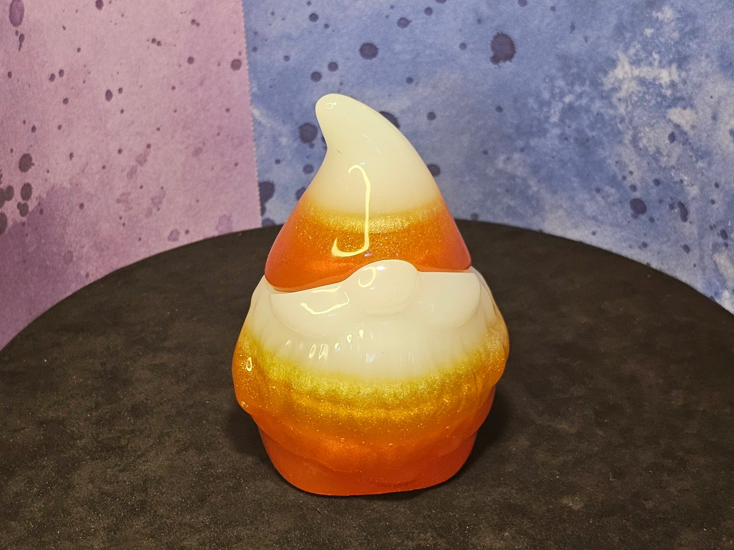 Epoxy Resin Gnome Jar-Orange Stripes