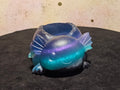Epoxy Resin Axolotl Planter/Candleholder-Striped Blue, Purple, Teal, Black