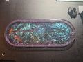 Epoxy Resin Long Oval Tray-Velvet with flowers