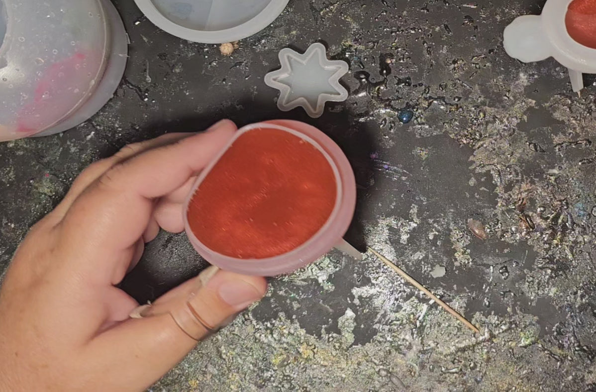 Epoxy Resin Gnome Jar-Orange Stripes
